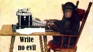 Chimpanzee Typing - Image by New York Zoological Society (1907)
